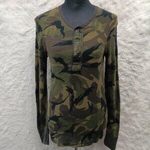 Polo Ralph Lauren Camo Waffle Long Sleeve T-Shirt Size M